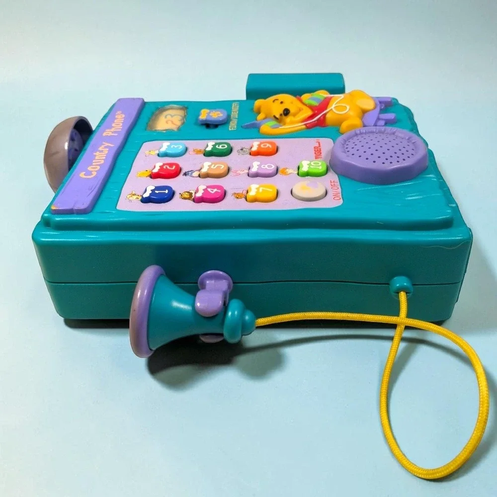 Vtg 97 Disney Winnie the Pooh Country Phone Interactive Talking Toy Tiger WORKS